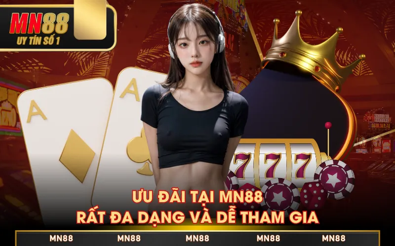 Ưu đãi tại MN88 rất đa dạng và dễ tham gia